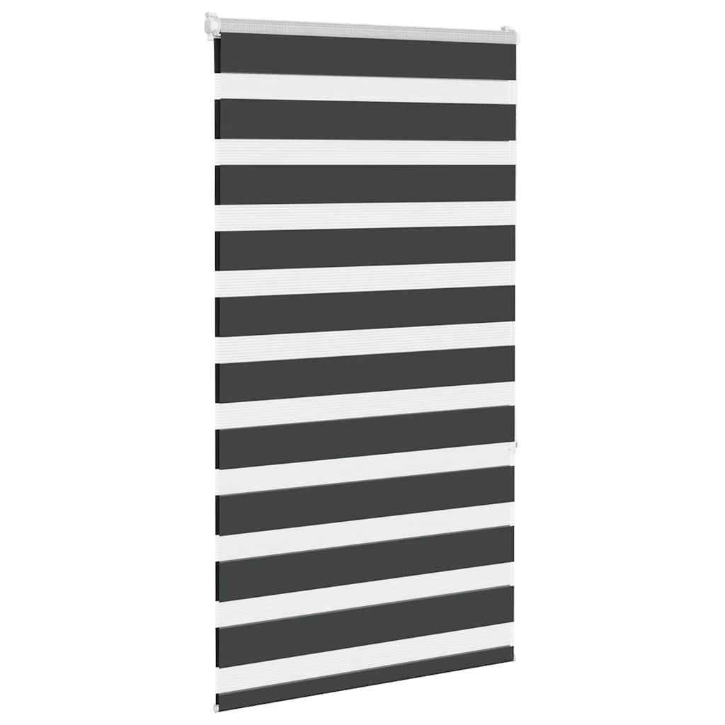 Tenda a Rullo Zebra Nero Larghezza Tessuto 85,9 cm Poliestere
