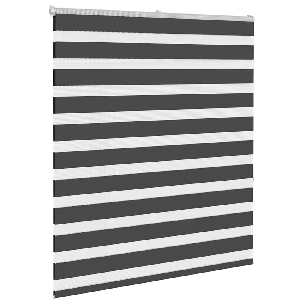 Tenda a Rullo Zebra Nero Larghezza Tessuto 130,9 cm Poliestere