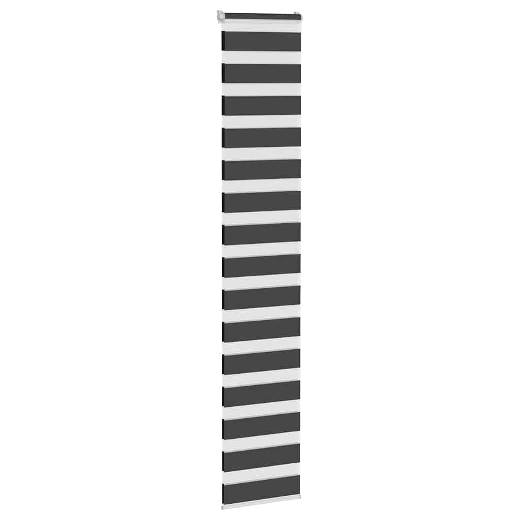 Tenda a Rullo Zebra Nero Larghezza Tessuto 45,9 cm Poliestere