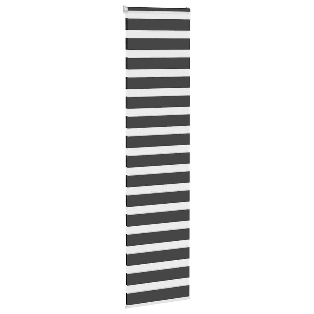 Tenda a Rullo Zebra Nero Larghezza Tessuto 55,9 cm Poliestere