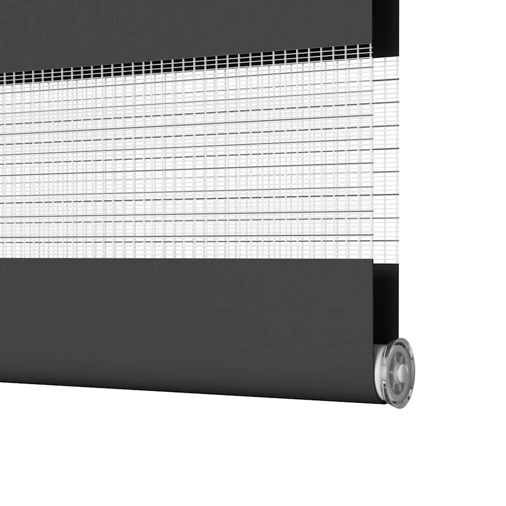 Tenda a Rullo Zebra Nero Larghezza Tessuto 115,9 cm Poliestere