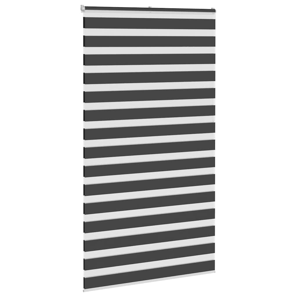 Tenda a Rullo Zebra Nero Larghezza Tessuto 130,9 cm Poliestere