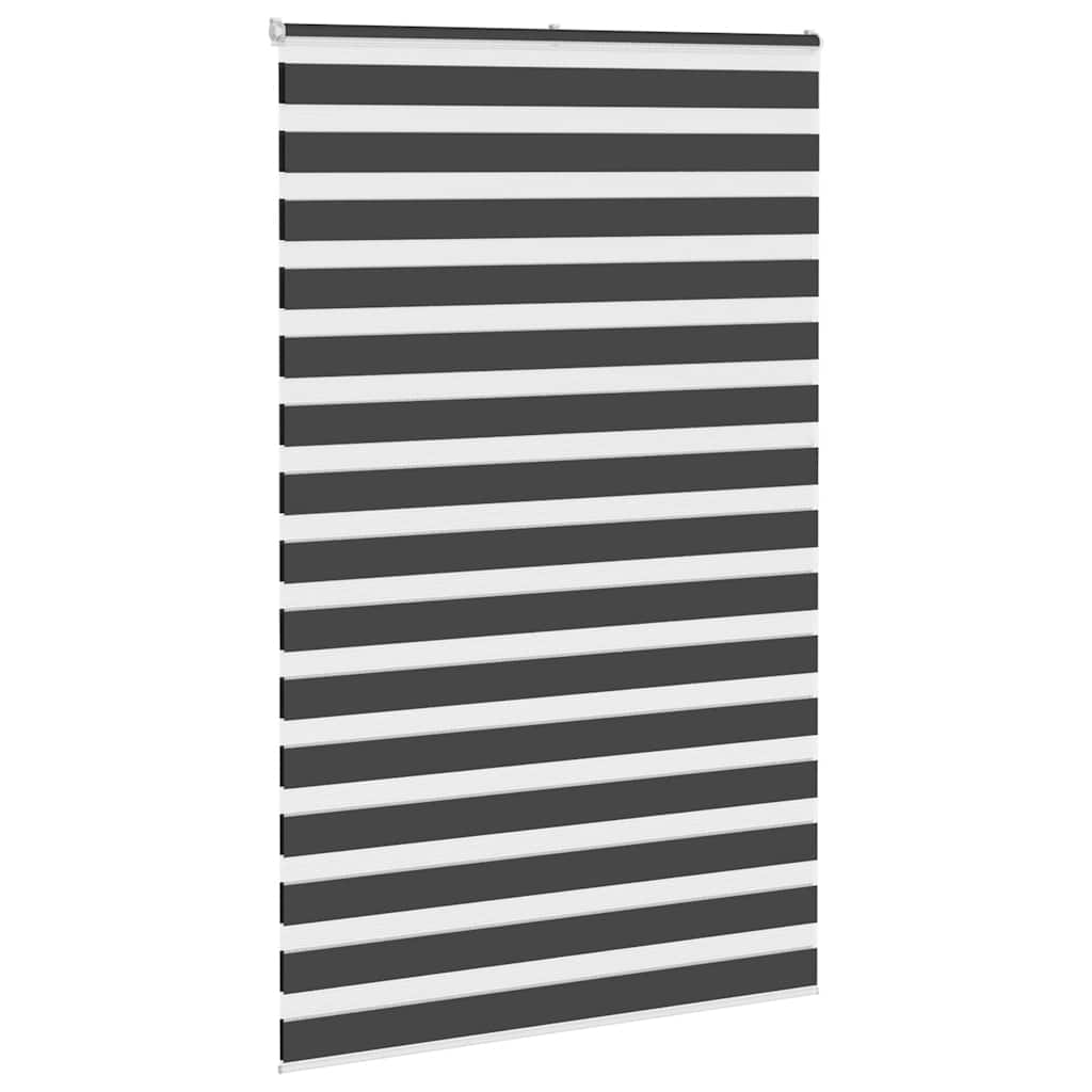 Tenda a Rullo Zebra Nero Larghezza Tessuto 140,9 cm Poliestere