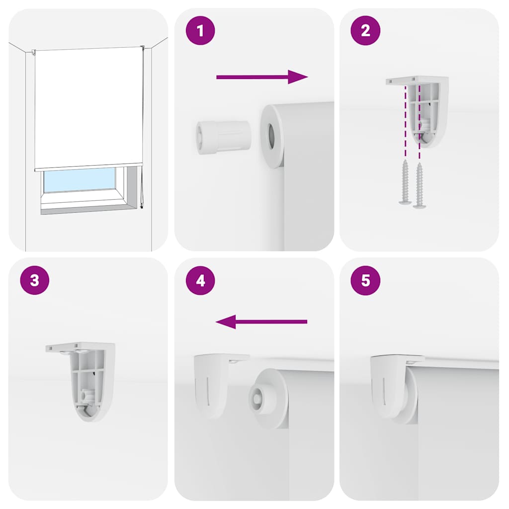 Tenda a Rullo Doccia 130x240 cm Larghezza Tessuto 126 cm