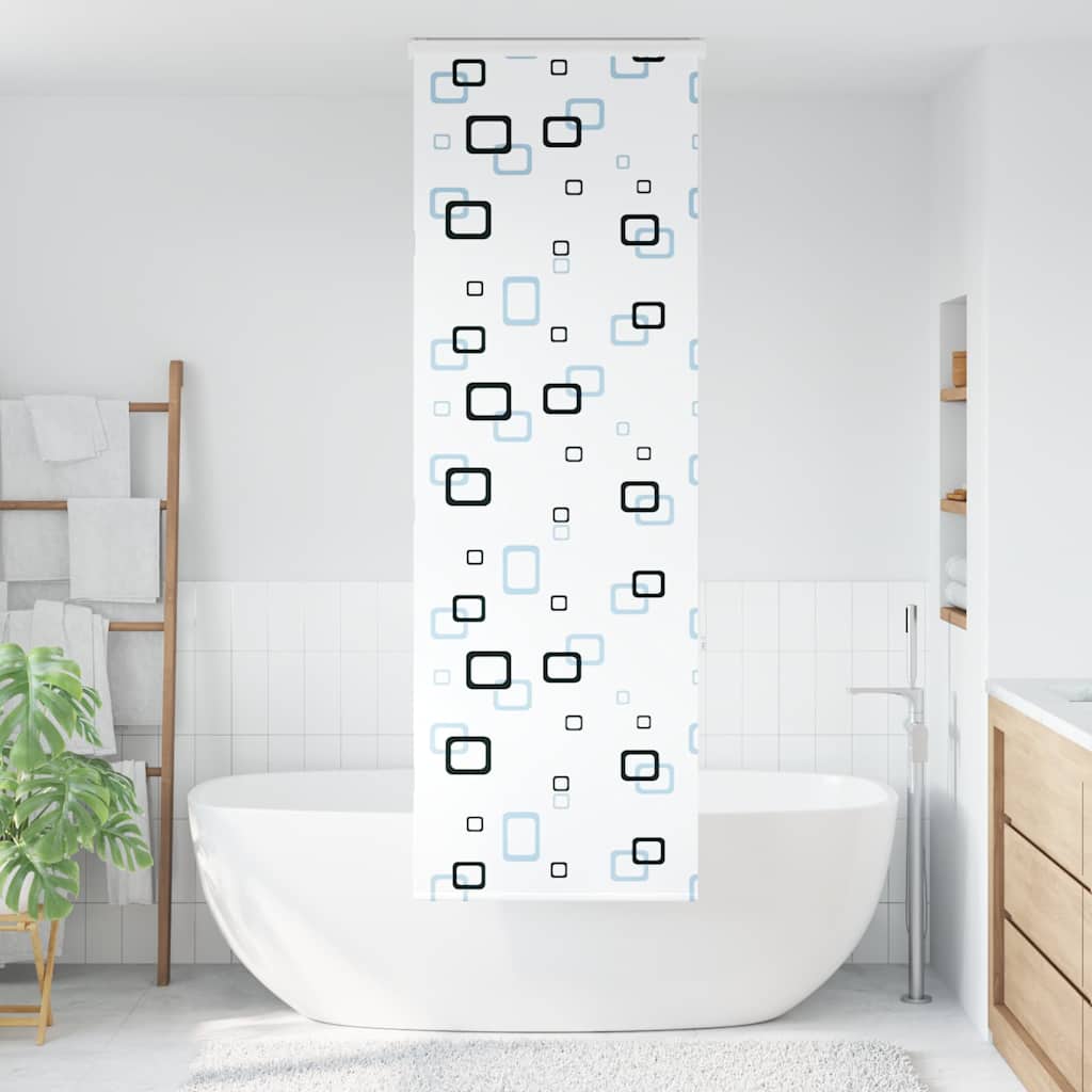 Tenda a Rullo per Doccia Cassonetto 60x240 cm Larghezza Tessuto