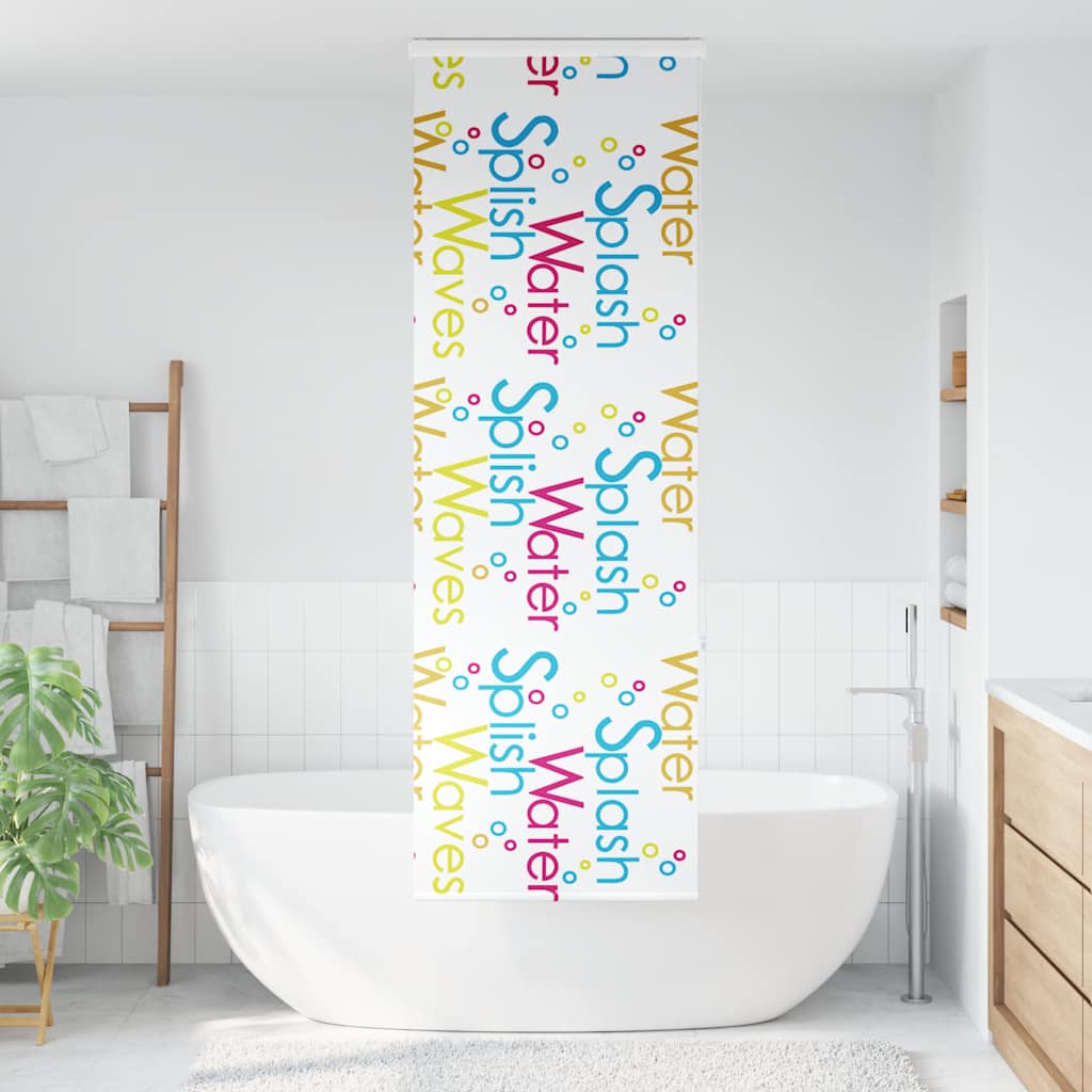 Tenda a Rullo per Doccia Cassonetto 80x240 cm Larghezza Tessuto