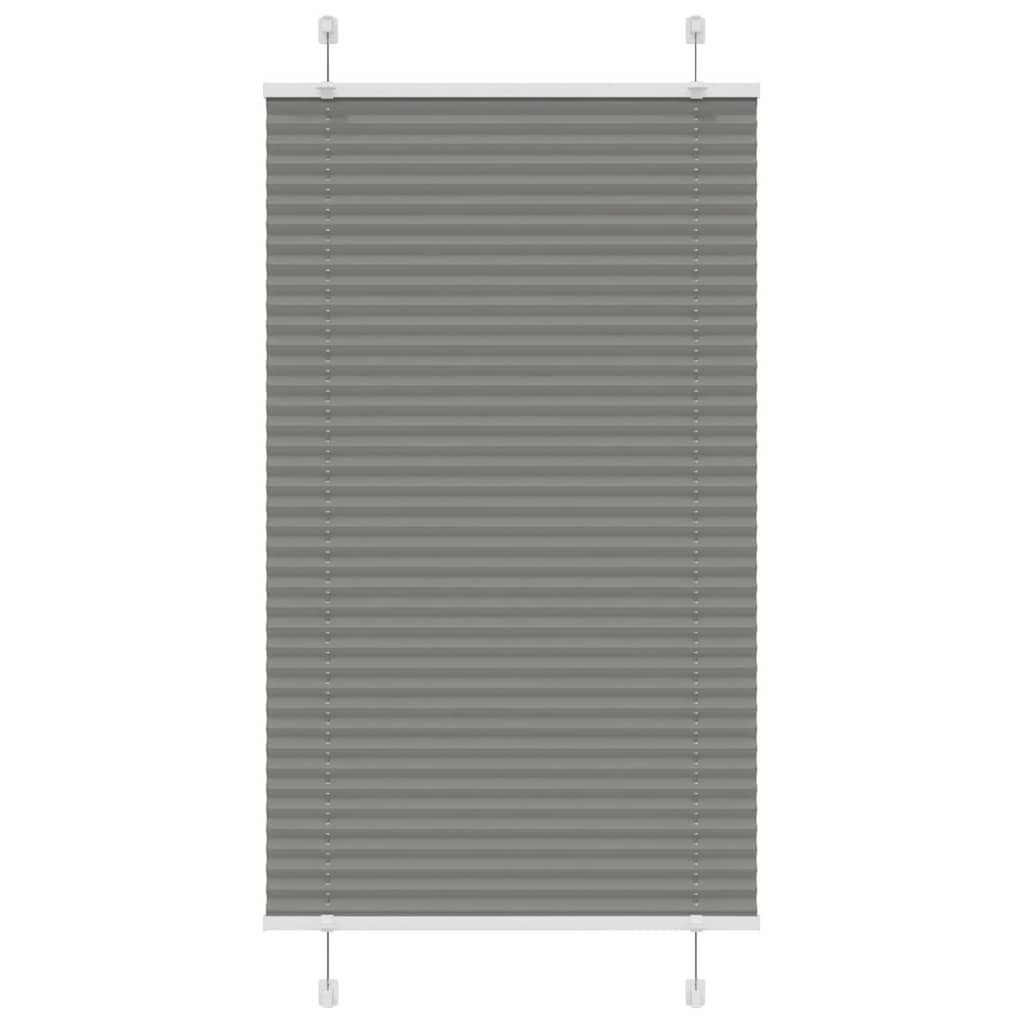 Tenda Plissettata Antracite 80x100 cm Larghezza Tessuto 79,4 cm