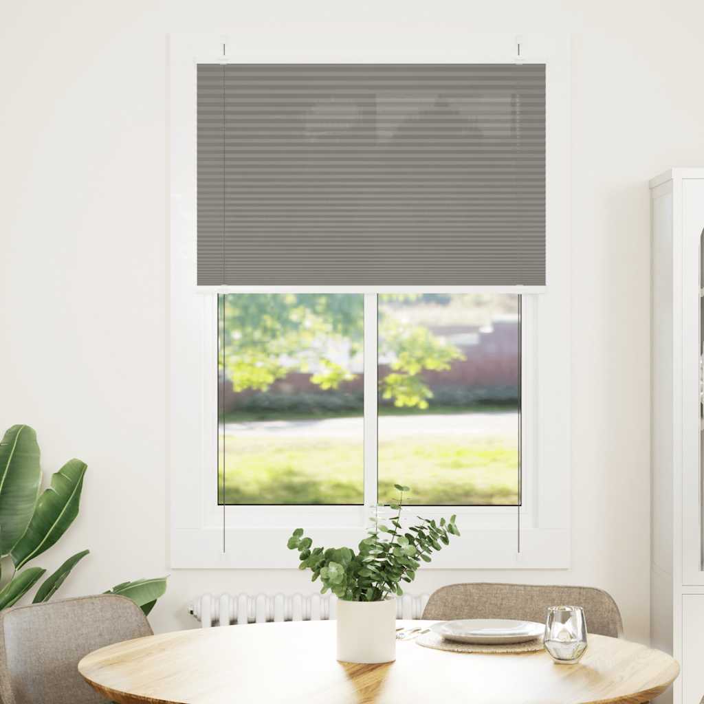 Tenda Plissettata Antracite 85x100 cm Larghezza Tessuto 84,4 cm