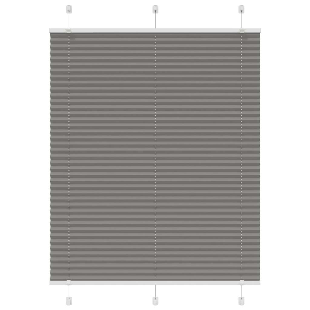 Tenda Plissettata Antracite 110x100cm Larghezza Tessuto 109,4cm