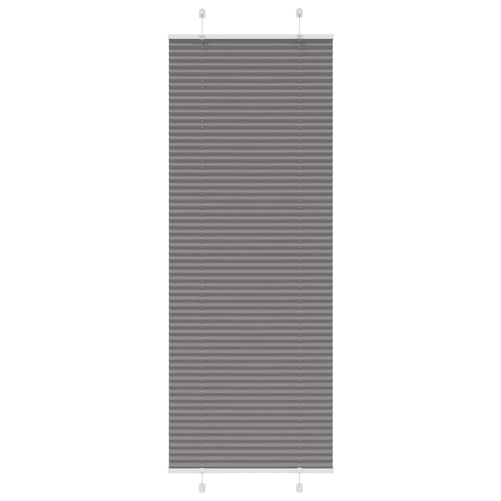 Tenda Plissettata Antracite 75x200 cm Larghezza Tessuto 74,4 cm