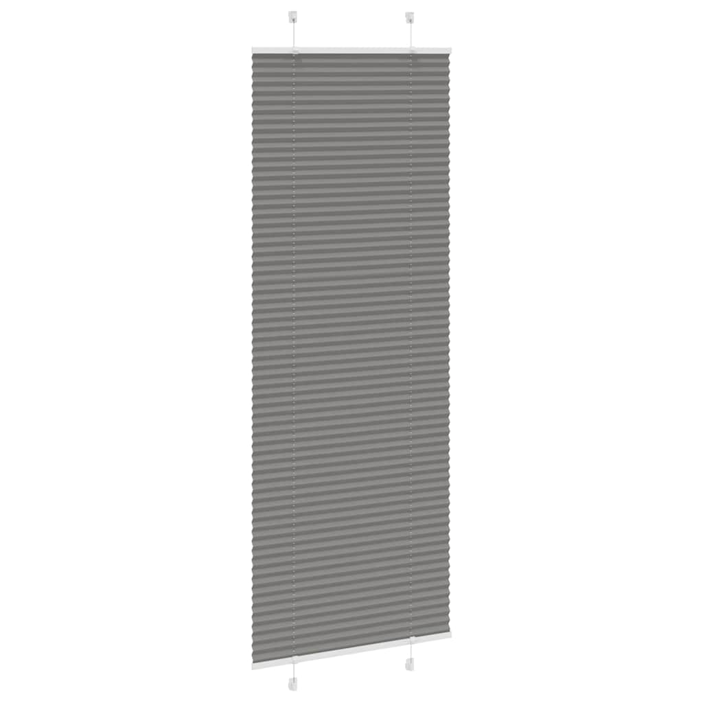 Tenda Plissettata Antracite 75x200 cm Larghezza Tessuto 74,4 cm