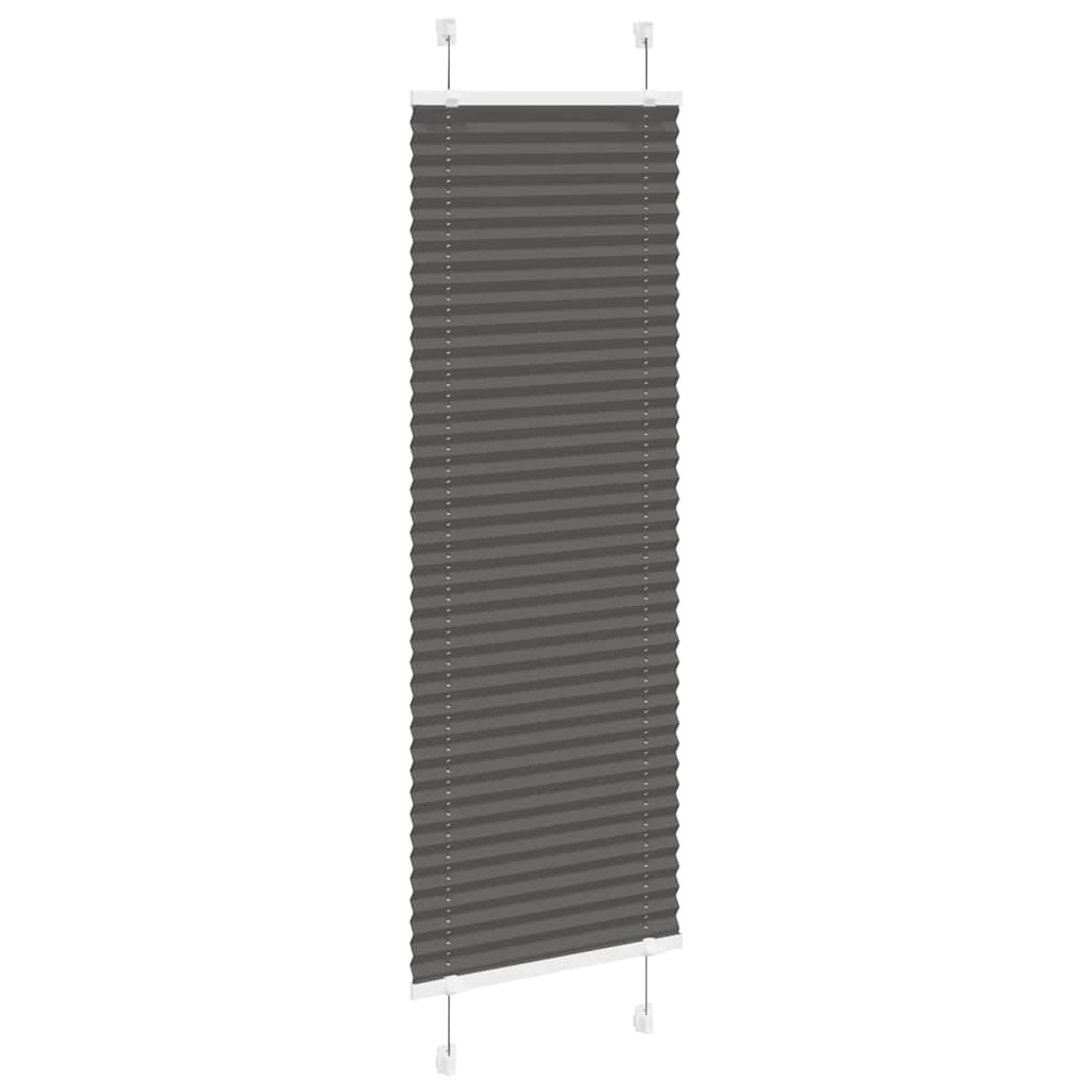 Tenda Plissettata Nera 50x100 cm Larghezza Tessuto 49,4 cm