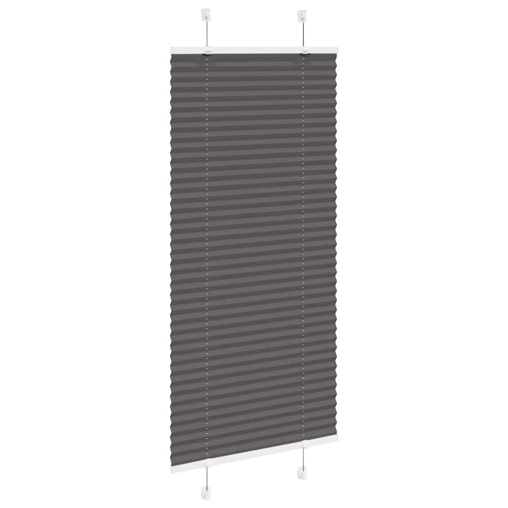 Tenda Plissettata Nera 65x100 cm Larghezza Tessuto 64,4 cm