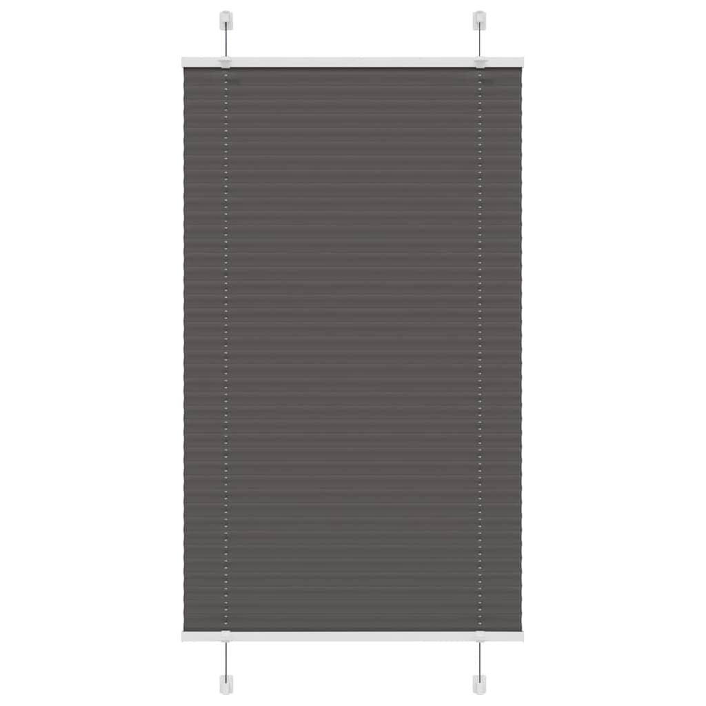 Tenda Plissettata Nera 80x100 cm Larghezza Tessuto 79,4 cm