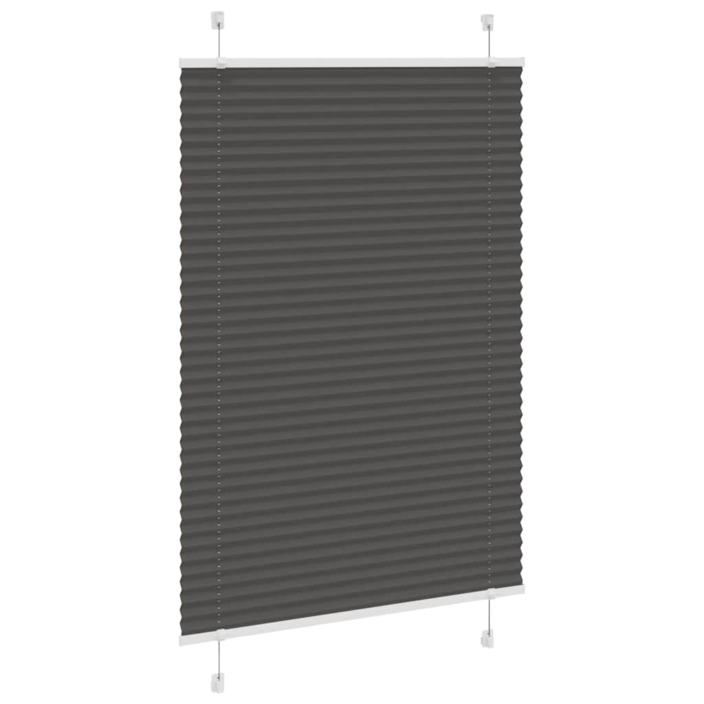 Tenda Plissettata Nera 95x100 cm Larghezza Tessuto 94,4 cm