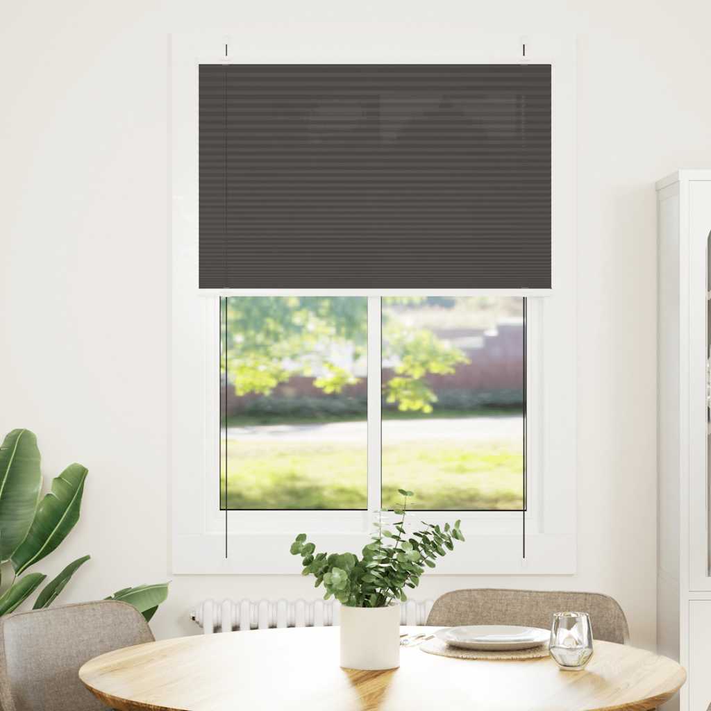 Tenda Plissettata Nera 100x100 cm Larghezza Tessuto 99,4 cm