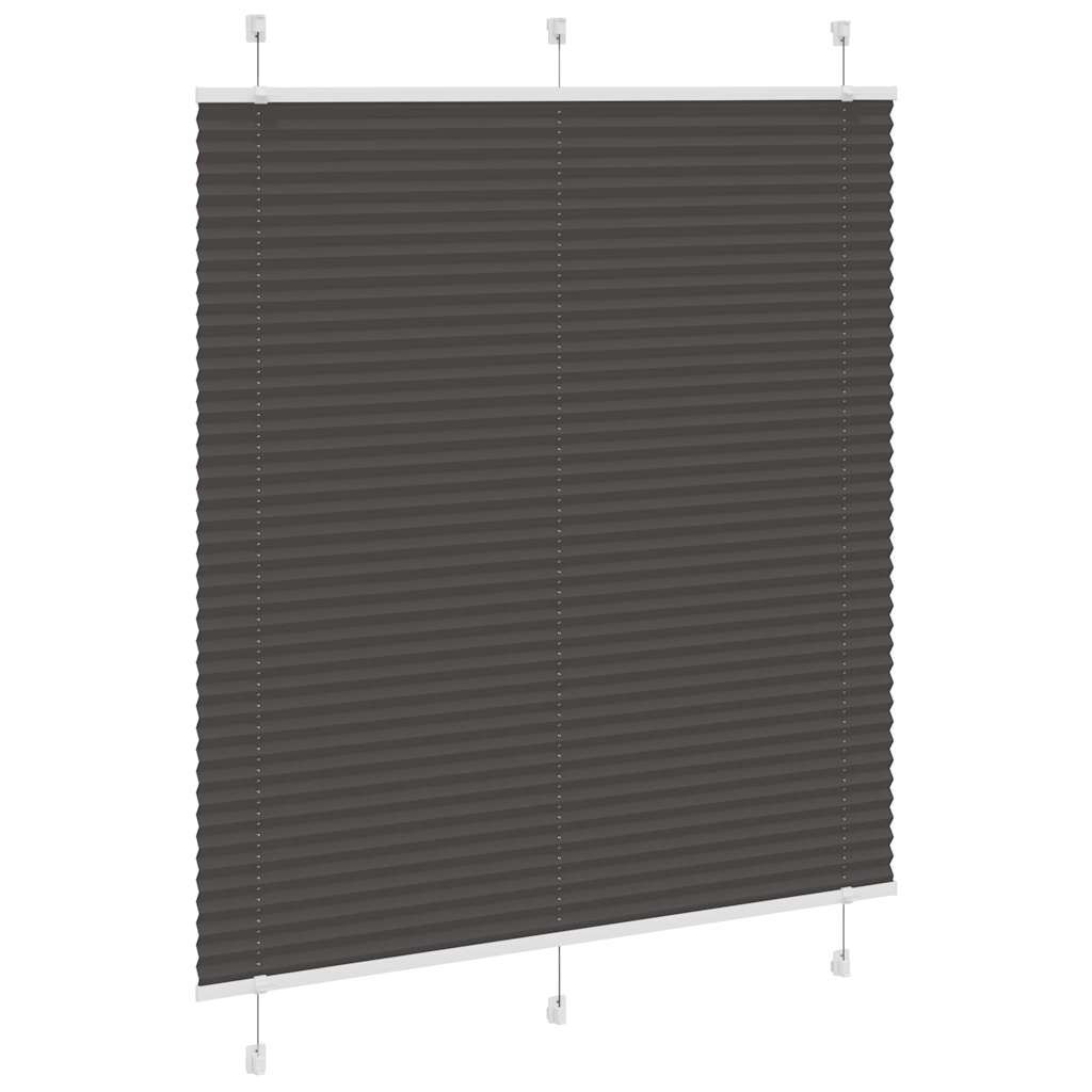 Tenda Plissettata Nera 120x100 cm Larghezza Tessuto 119,4 cm