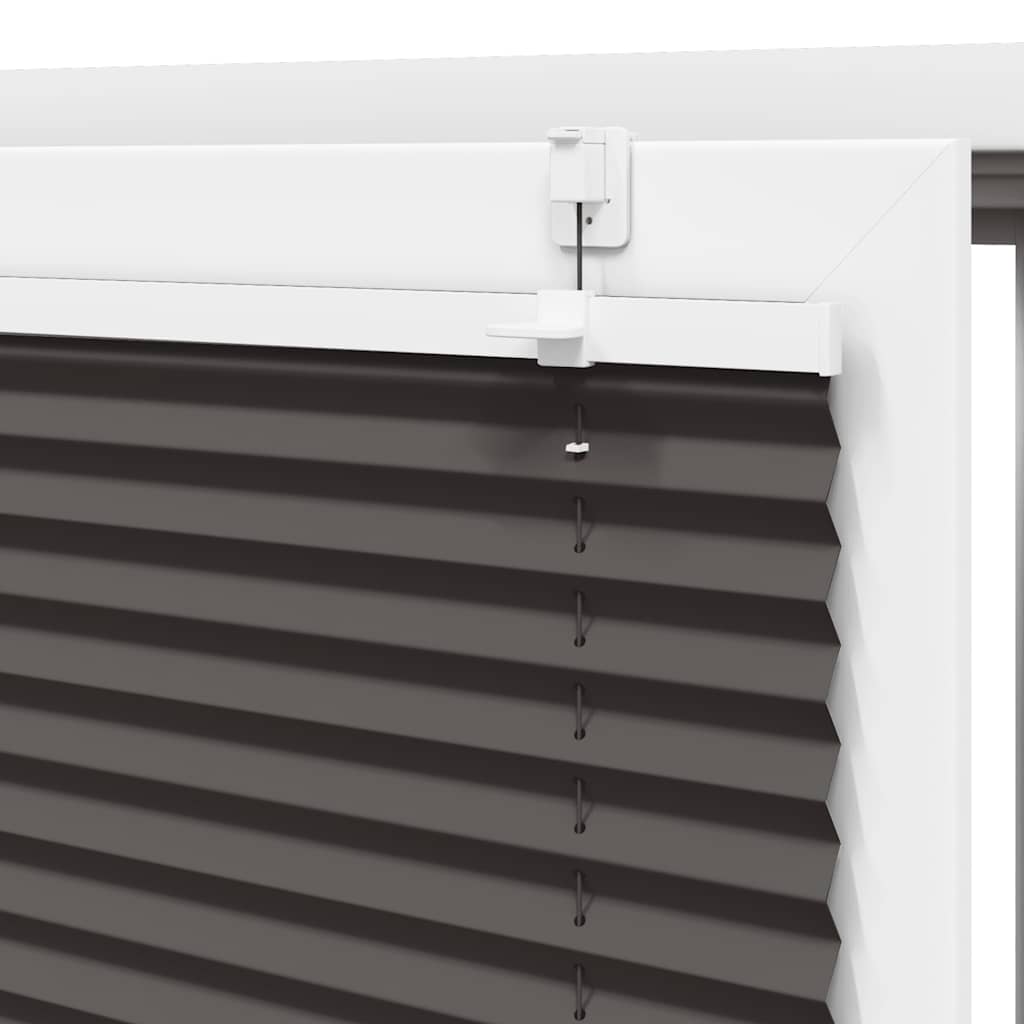 Tenda Plissettata Nera 120x100 cm Larghezza Tessuto 119,4 cm