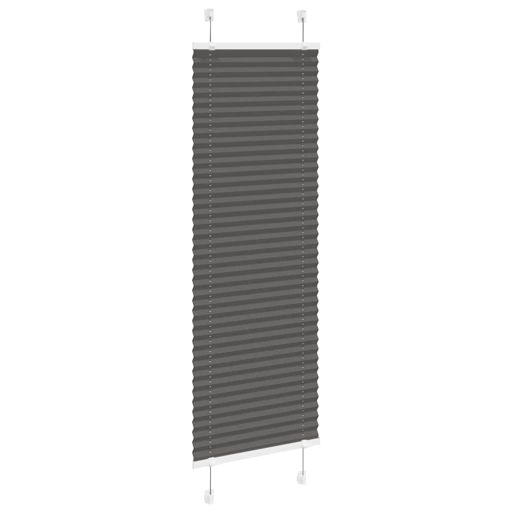 Tenda Plissettata Nera 45x150 cm Larghezza Tessuto 44,4 cm