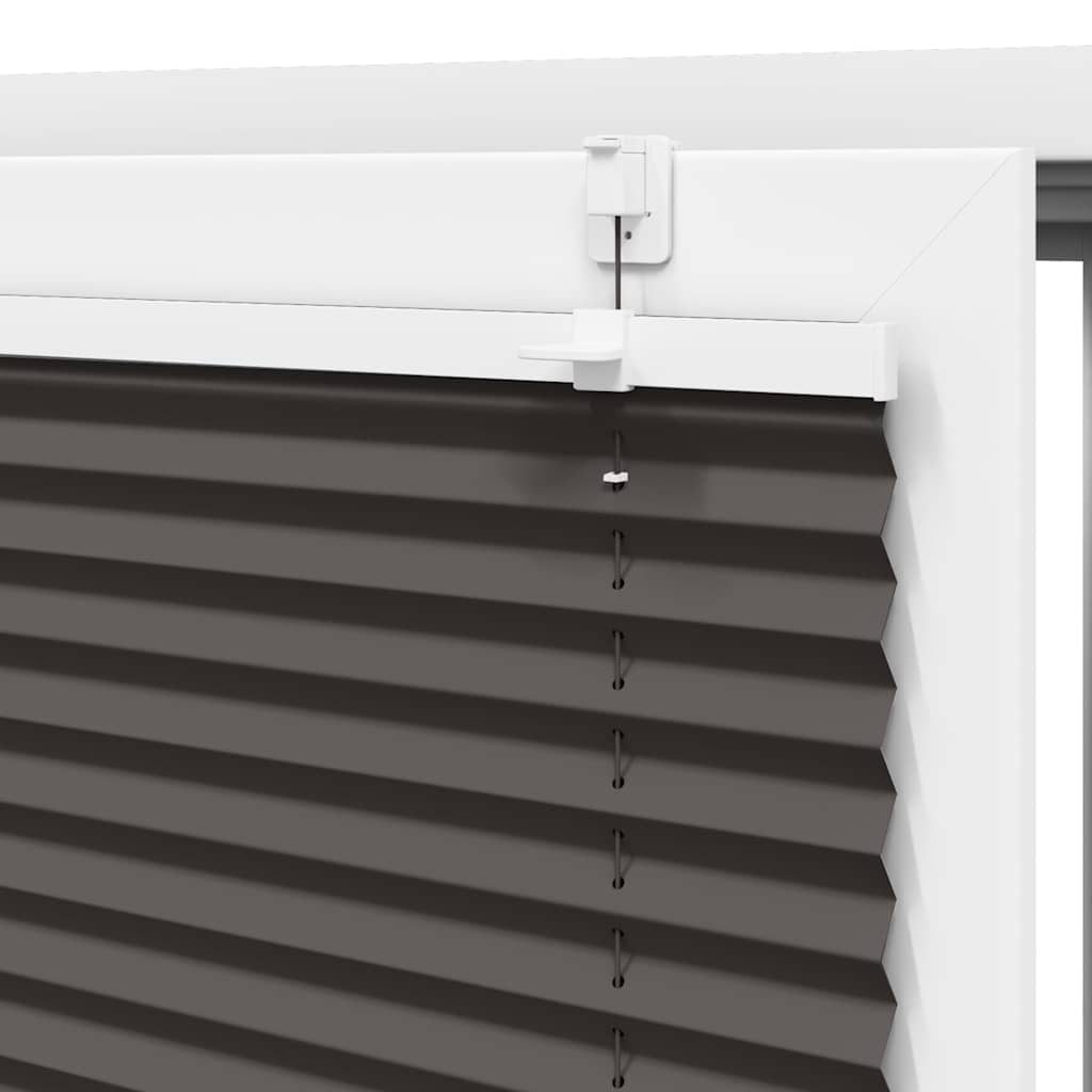 Tenda Plissettata Nera 45x150 cm Larghezza Tessuto 44,4 cm