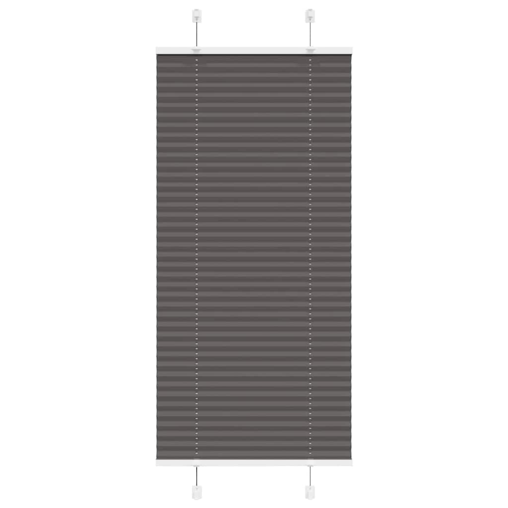 Tenda Plissettata Nera 65x150 cm Larghezza Tessuto 64,4 cm