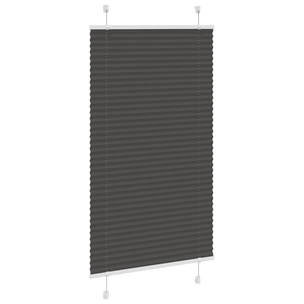 Tenda Plissettata Nera 75x150 cm Larghezza Tessuto 74,4 cm