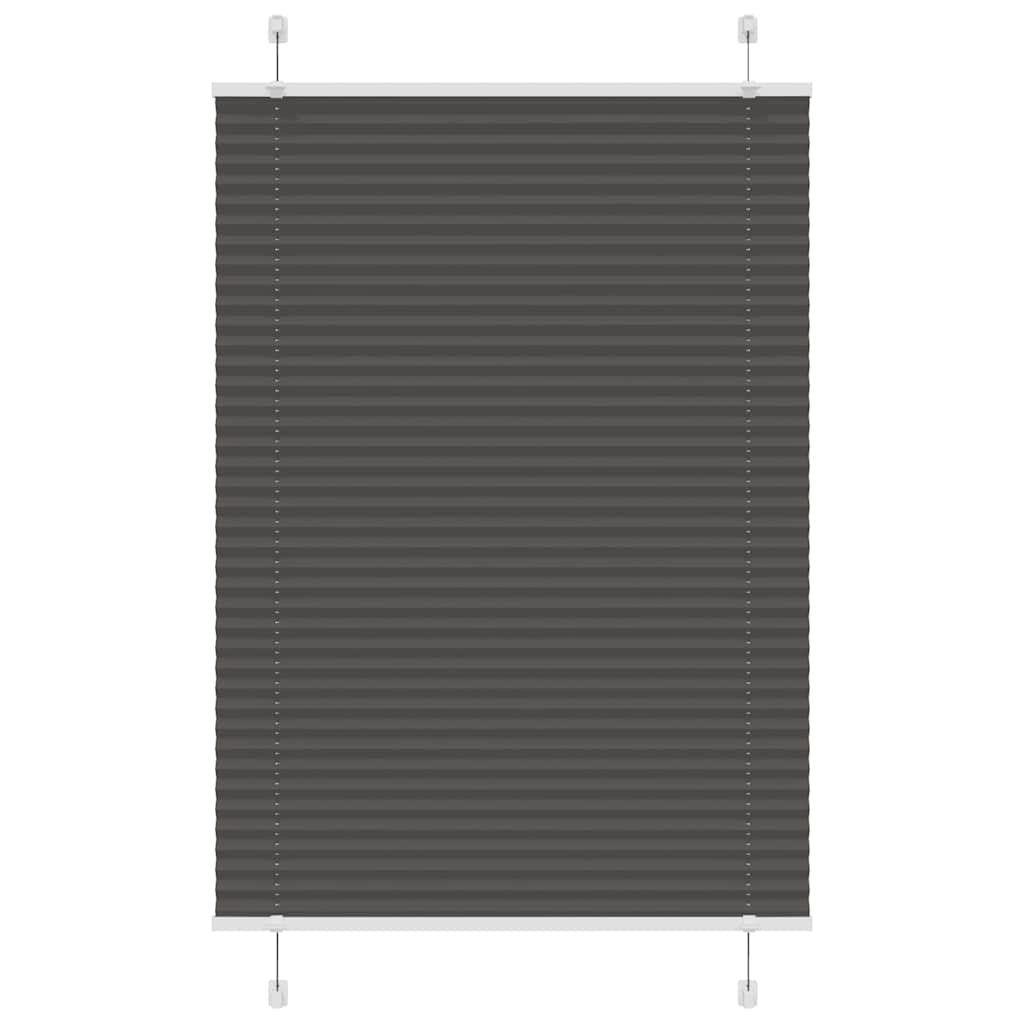 Tenda Plissettata Nera 100x150 cm Larghezza Tessuto 99,4 cm