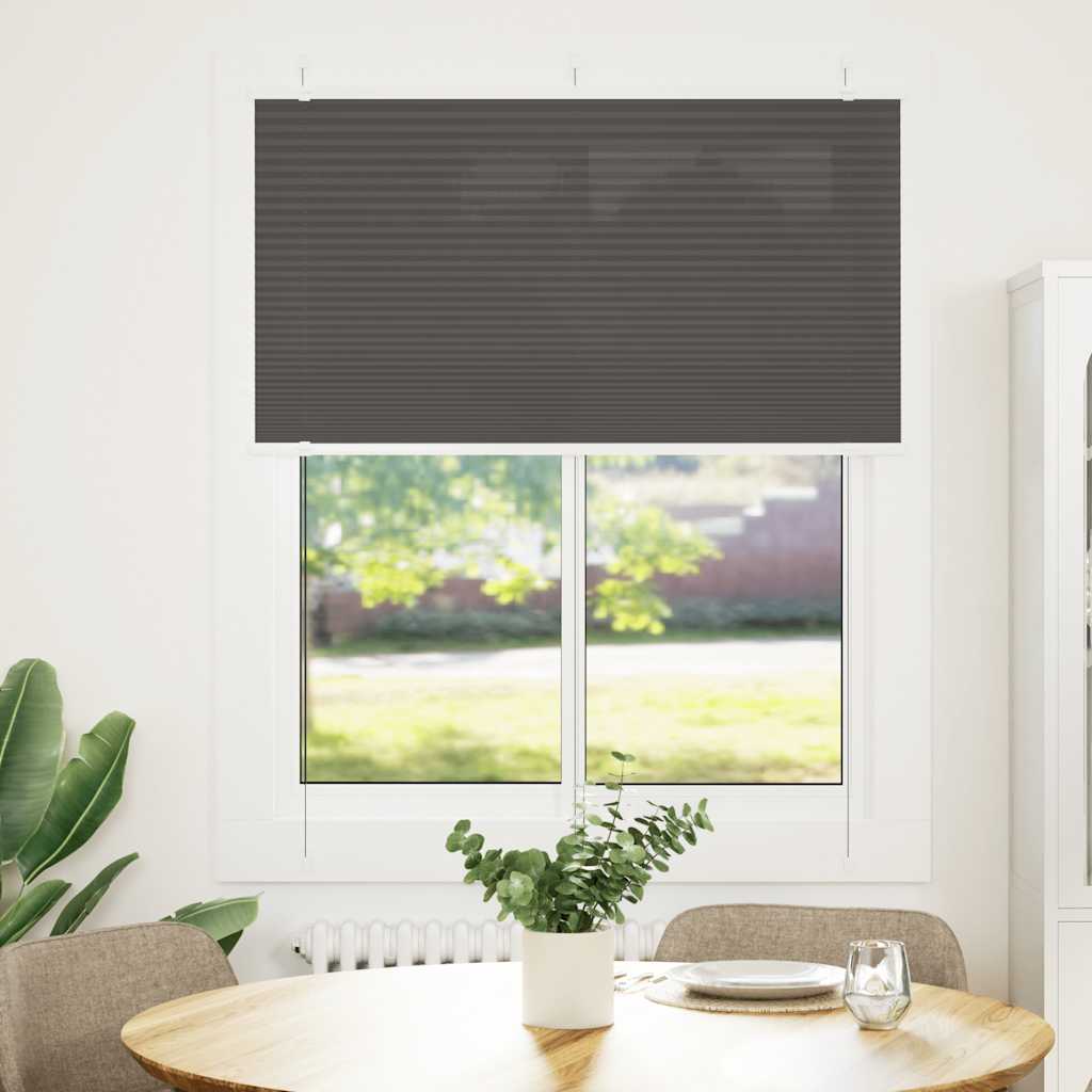 Tenda Plissettata Nera 105x150 cm Larghezza Tessuto 104,4 cm