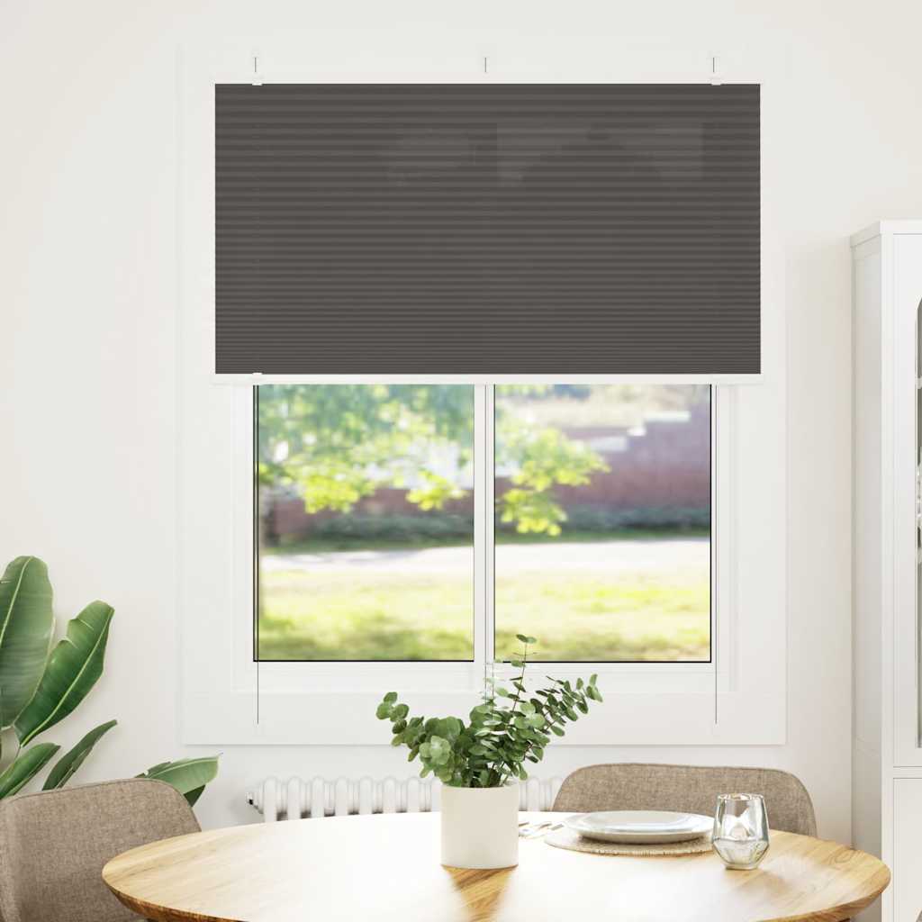 Tenda Plissettata Nera 110x150 cm Larghezza Tessuto 109,4 cm