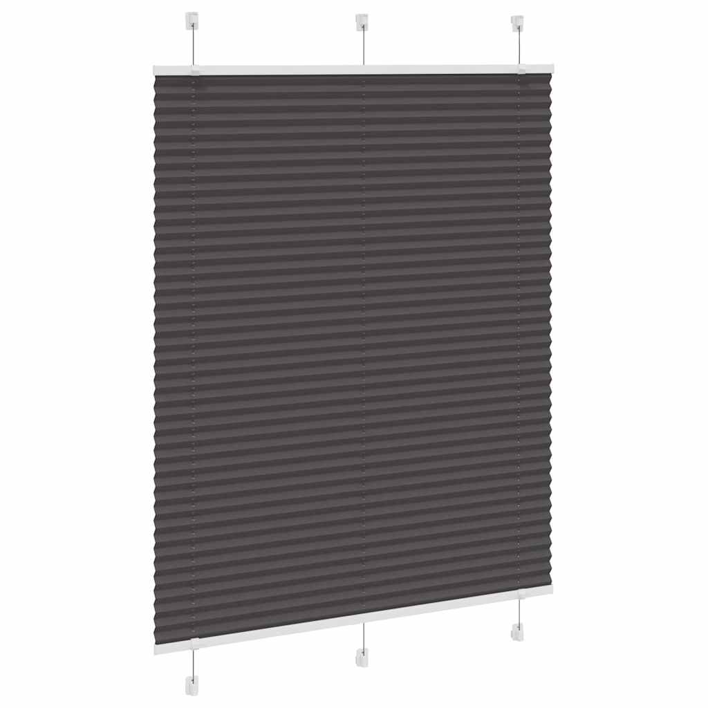 Tenda Plissettata Nera 110x150 cm Larghezza Tessuto 109,4 cm