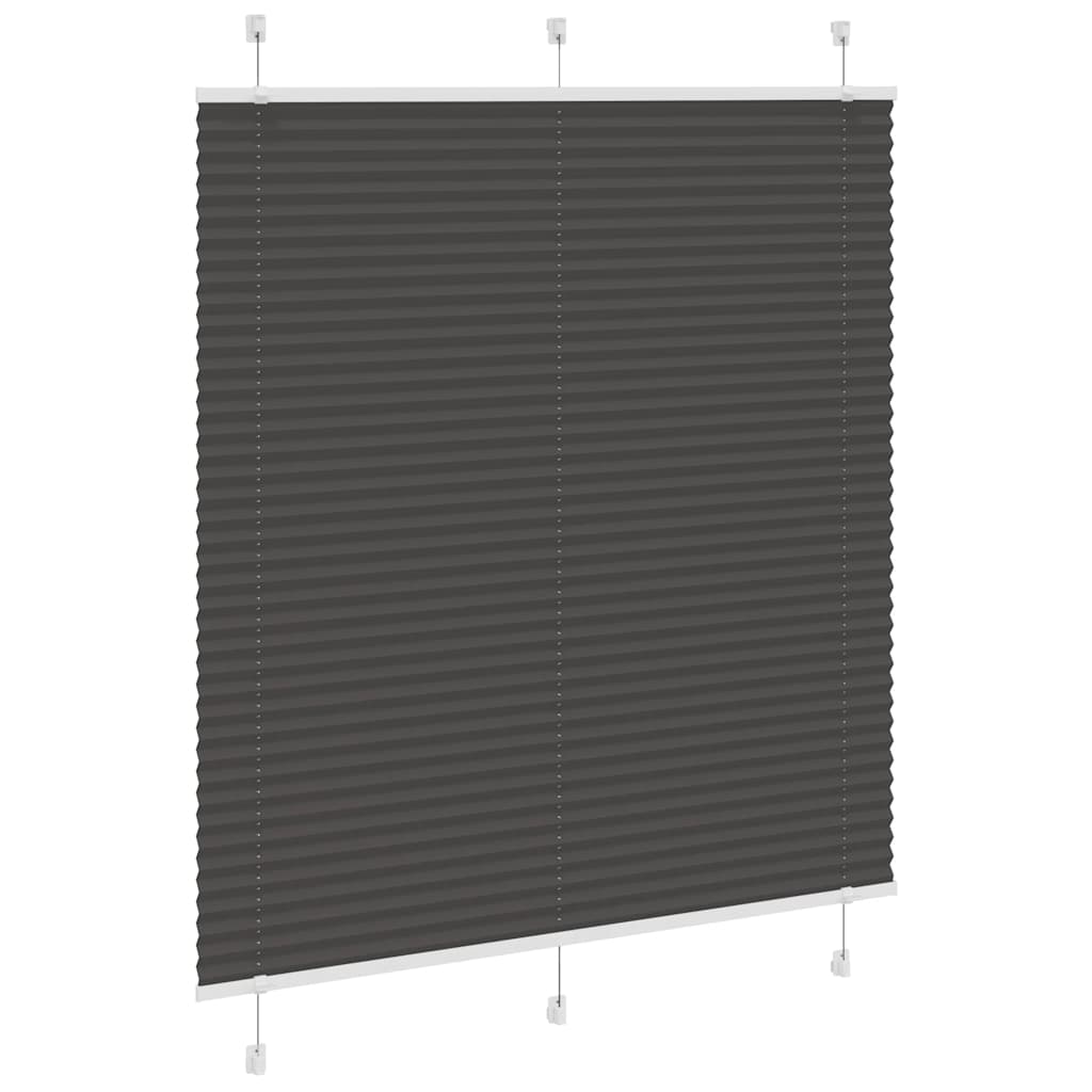 Tenda Plissettata Nera 115x150 cm Larghezza Tessuto 114,4 cm