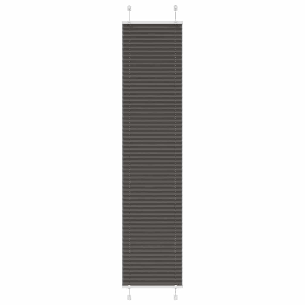 Tenda Plissettata Nera 40x200 cm Larghezza Tessuto 39,4 cm