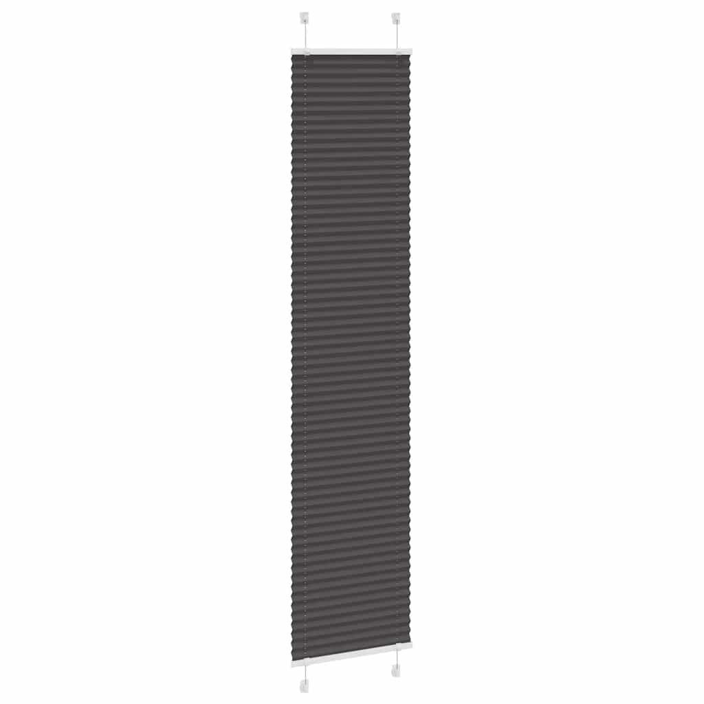 Tenda Plissettata Nera 40x200 cm Larghezza Tessuto 39,4 cm