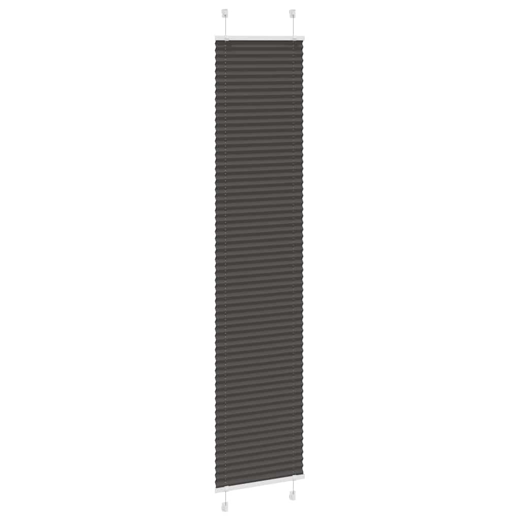 Tenda Plissettata Nera 45x200 cm Larghezza Tessuto 44,4 cm