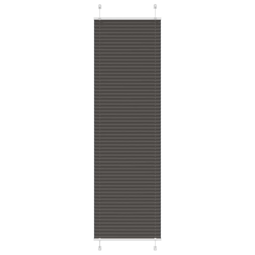 Tenda Plissettata Nera 60x200 cm Larghezza Tessuto 59,4 cm