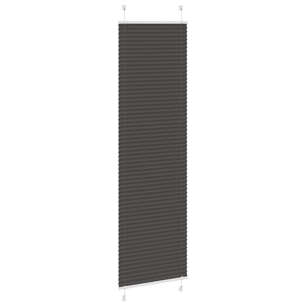 Tenda Plissettata Nera 65x200 cm Larghezza Tessuto 64,4 cm