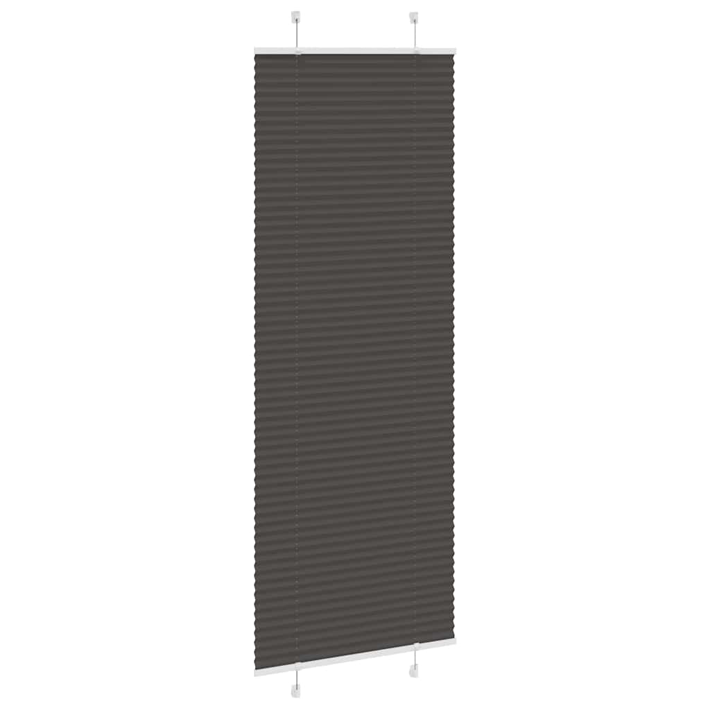 Tenda Plissettata Nera 75x200 cm Larghezza Tessuto 74,4 cm
