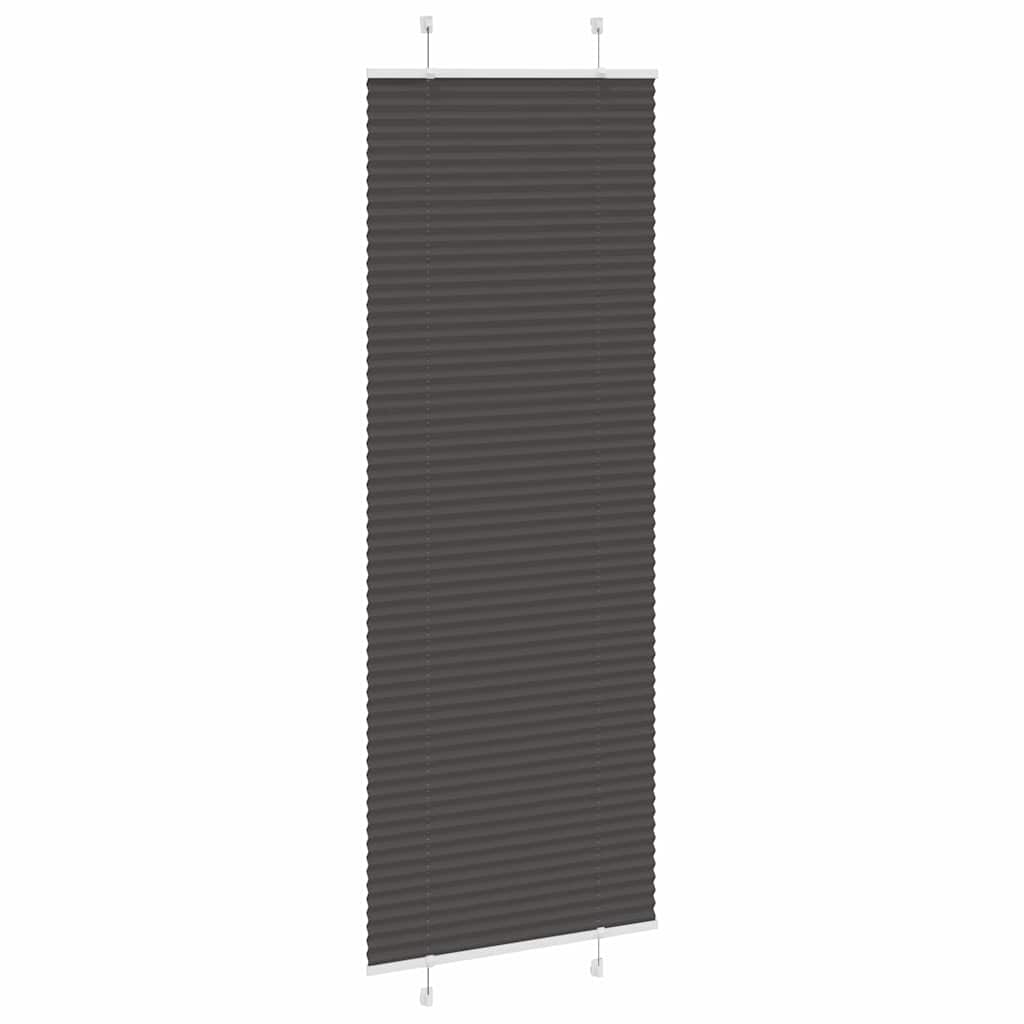 Tenda Plissettata Nera 80x200 cm Larghezza Tessuto 79,4 cm