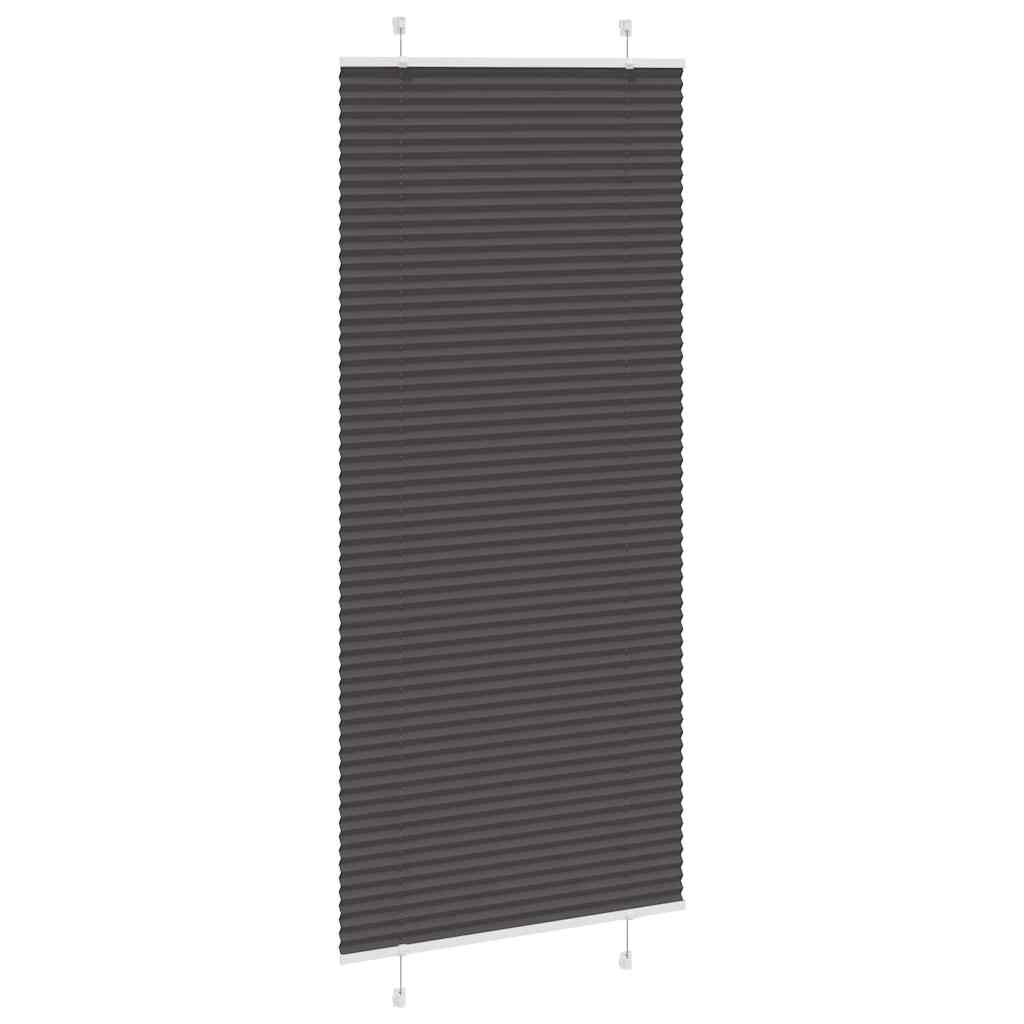Tenda Plissettata Nera 90x200 cm Larghezza Tessuto 89,4 cm