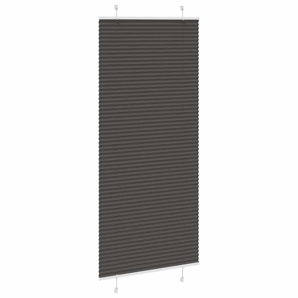 Tenda Plissettata Nera 95x200 cm Larghezza Tessuto 94,4 cm