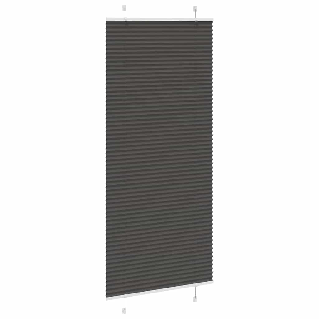 Tenda Plissettata Nera 100x200 cm Larghezza Tessuto 99,4 cm