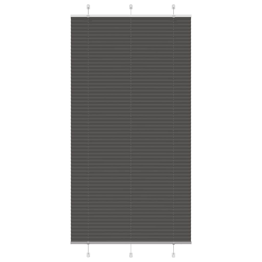 Tenda Plissettata Nera 110x200 cm Larghezza Tessuto 109,4 cm