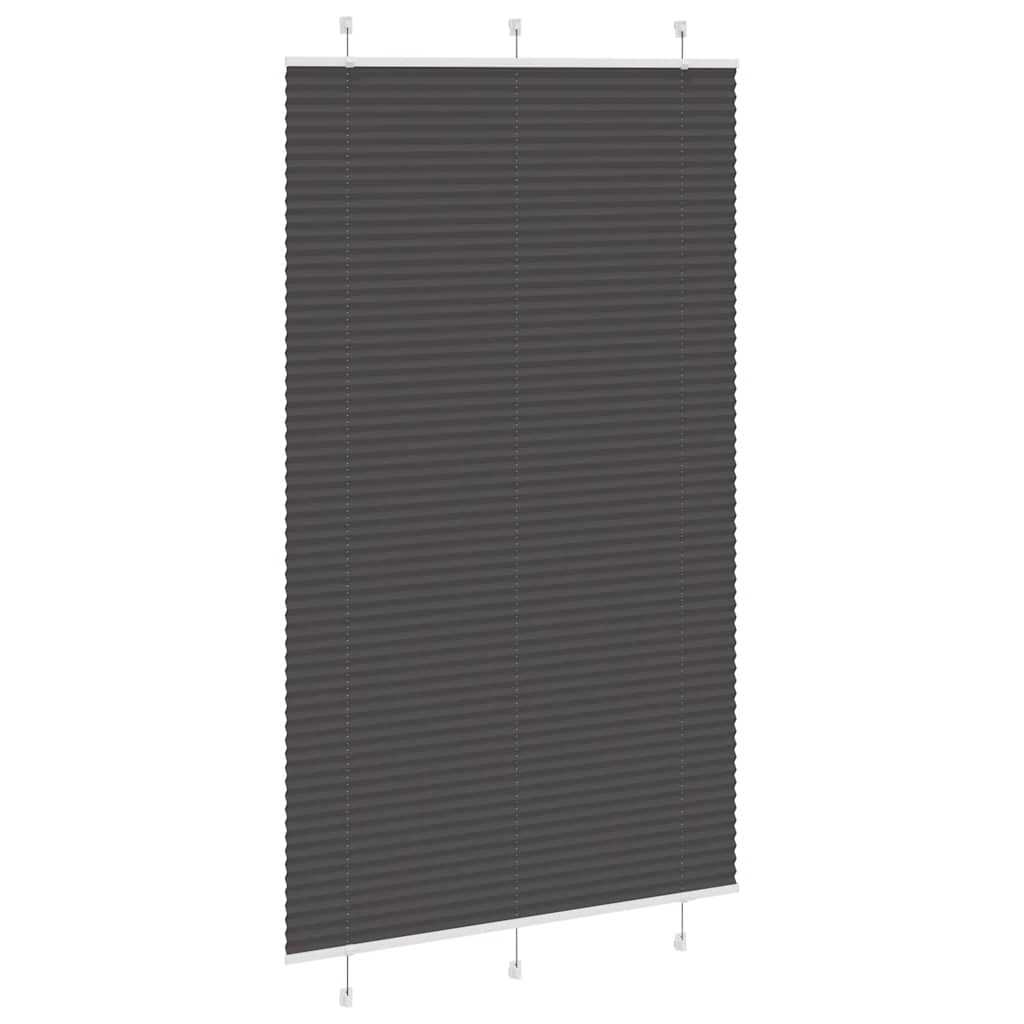 Tenda Plissettata Nera 115x200 cm Larghezza Tessuto 114,4 cm