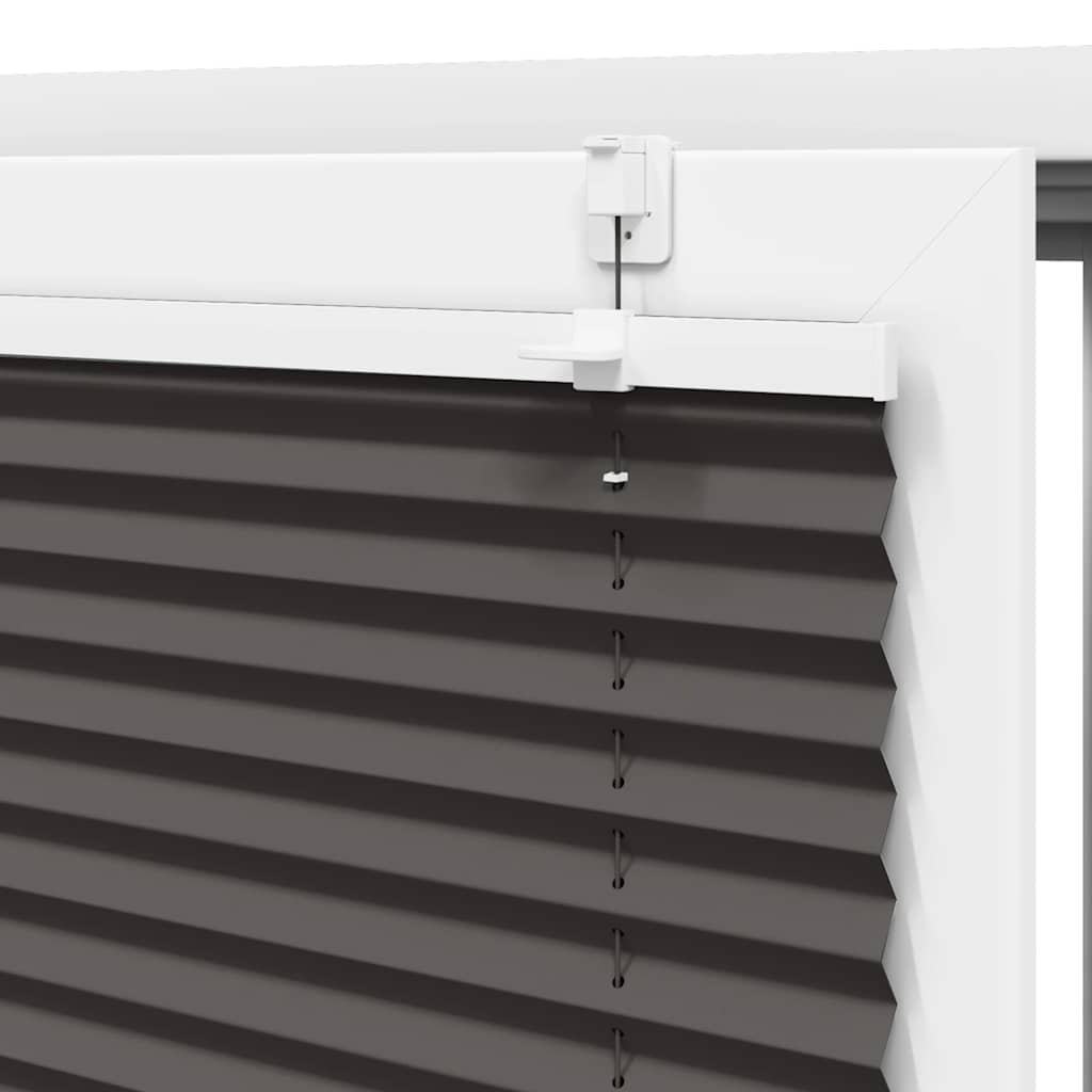 Tenda Plissettata Nera 120x200 cm Larghezza Tessuto 119,4 cm