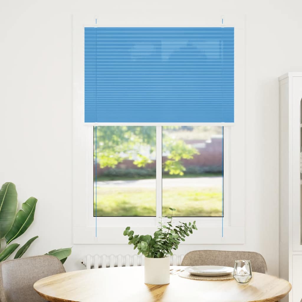 Tenda Plissettata Blu 100x100 cm Larghezza Tessuto 99,4 cm