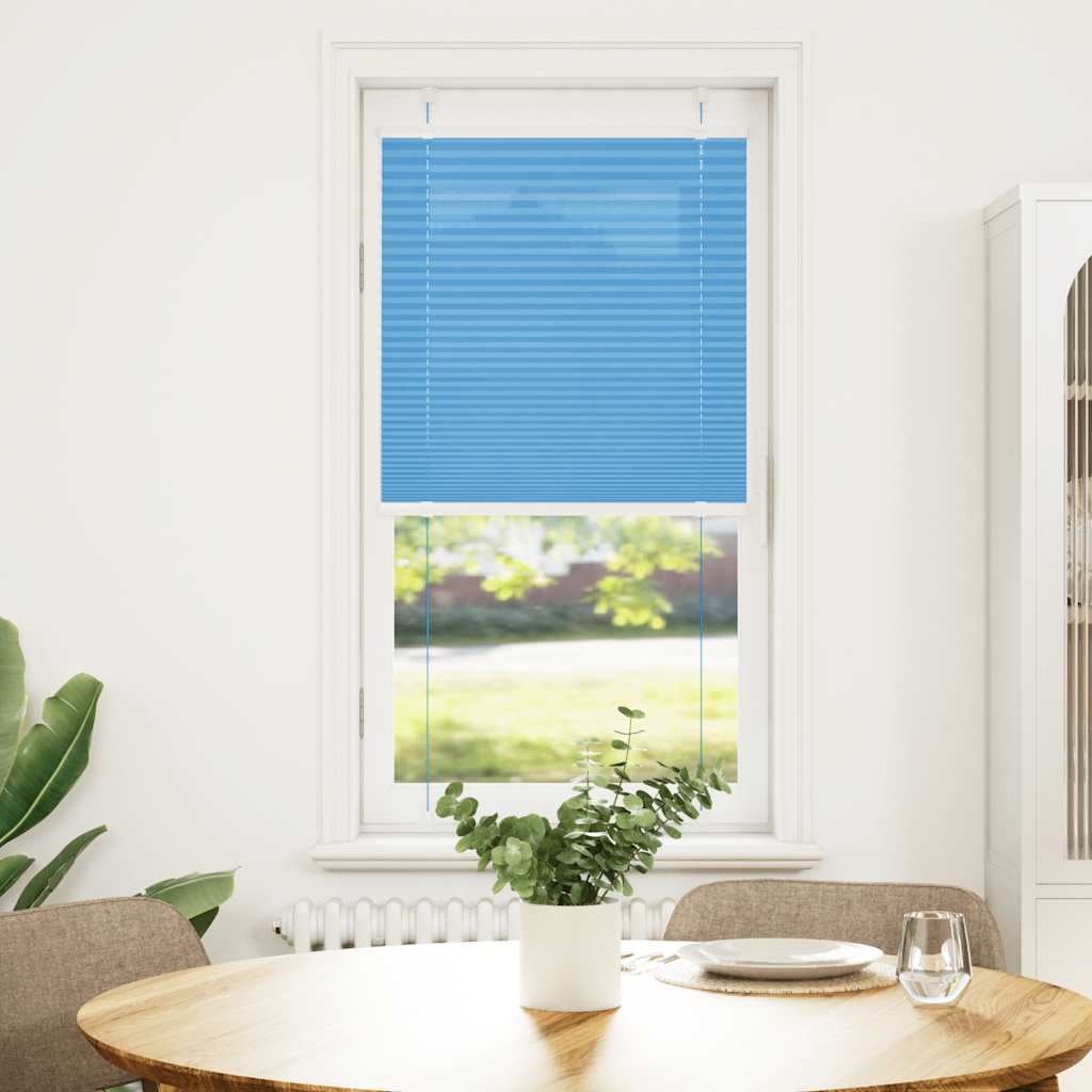 Tenda Plissettata Blu 55x150 cm Larghezza Tessuto 54,4 cm