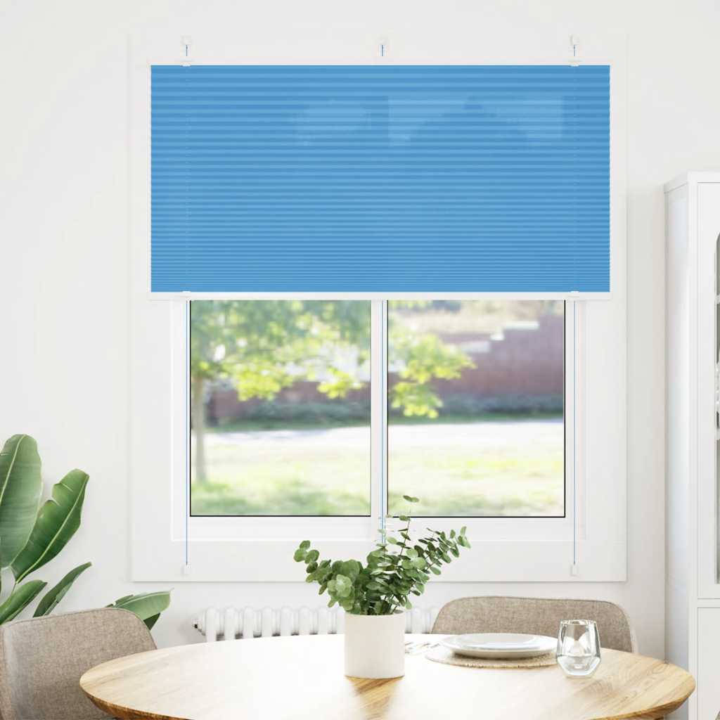 Tenda Plissettata Blu 115x150 cm Larghezza Tessuto 114,4 cm