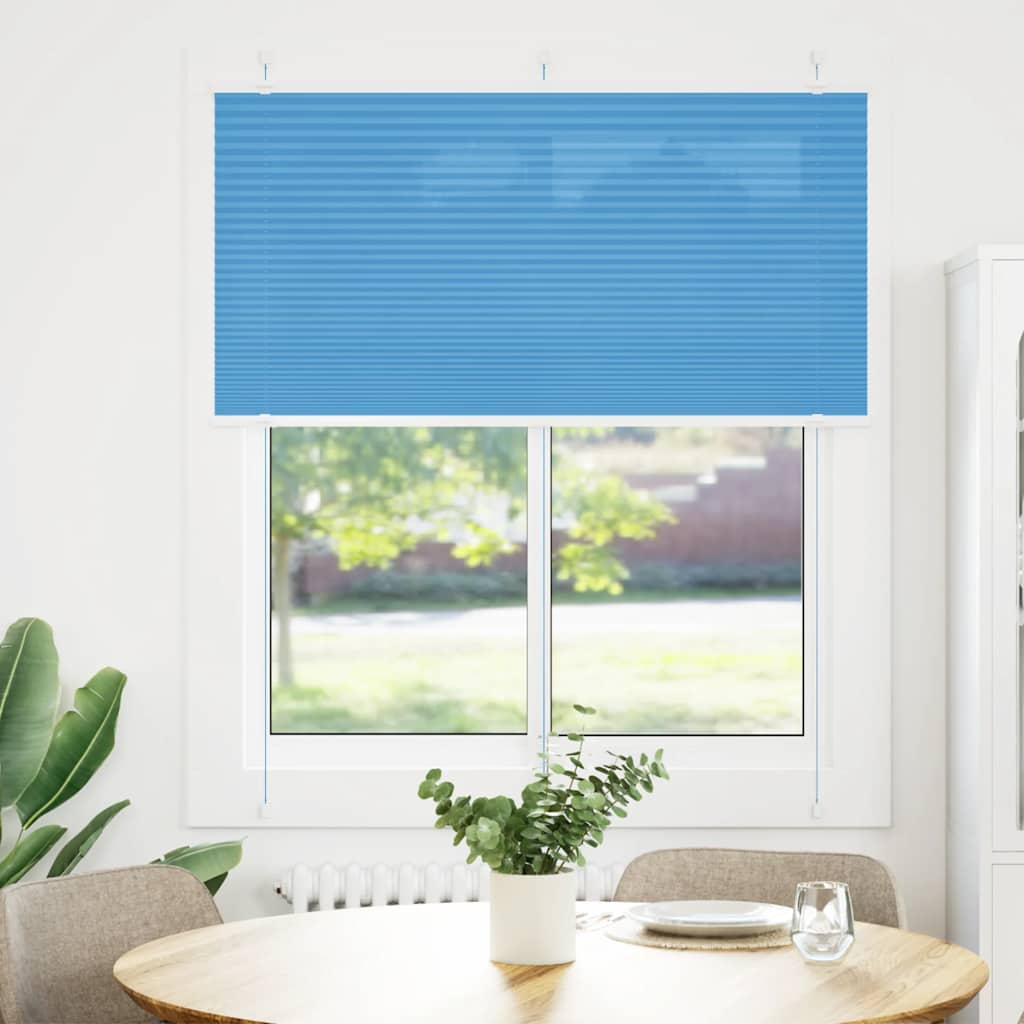Tenda Plissettata Blu 120x150 cm Larghezza Tessuto 119,4 cm