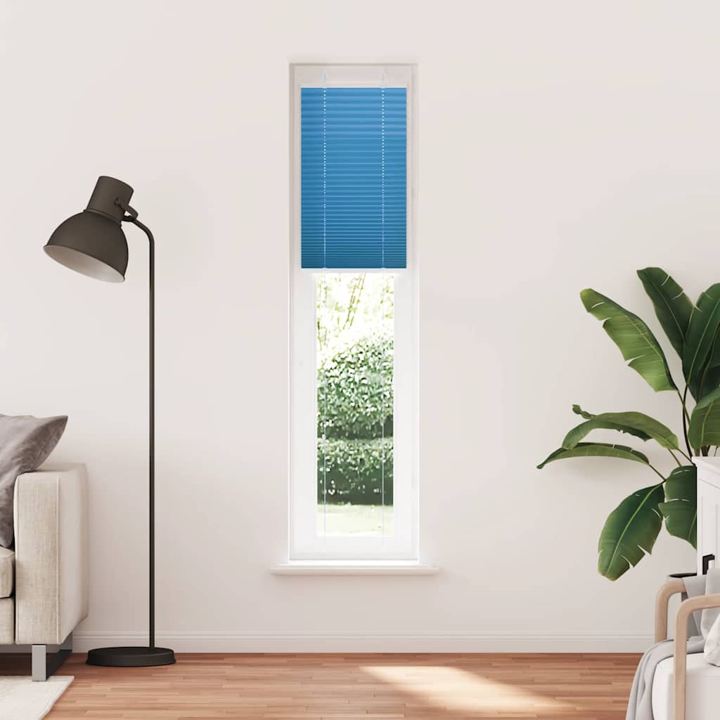 Tenda Plissettata Blu 40x200 cm Larghezza Tessuto 39,4 cm
