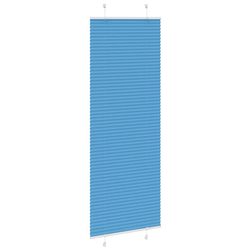 Tenda Plissettata Blu 75x200 cm Larghezza Tessuto 74,4 cm